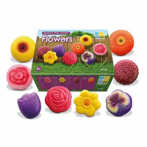 Yellow Door Sensory Play Stones, Flowers, 8-Piece Set YUS1189